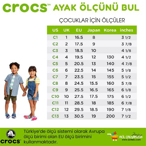 Crocs Terlik Beden Tablosu .